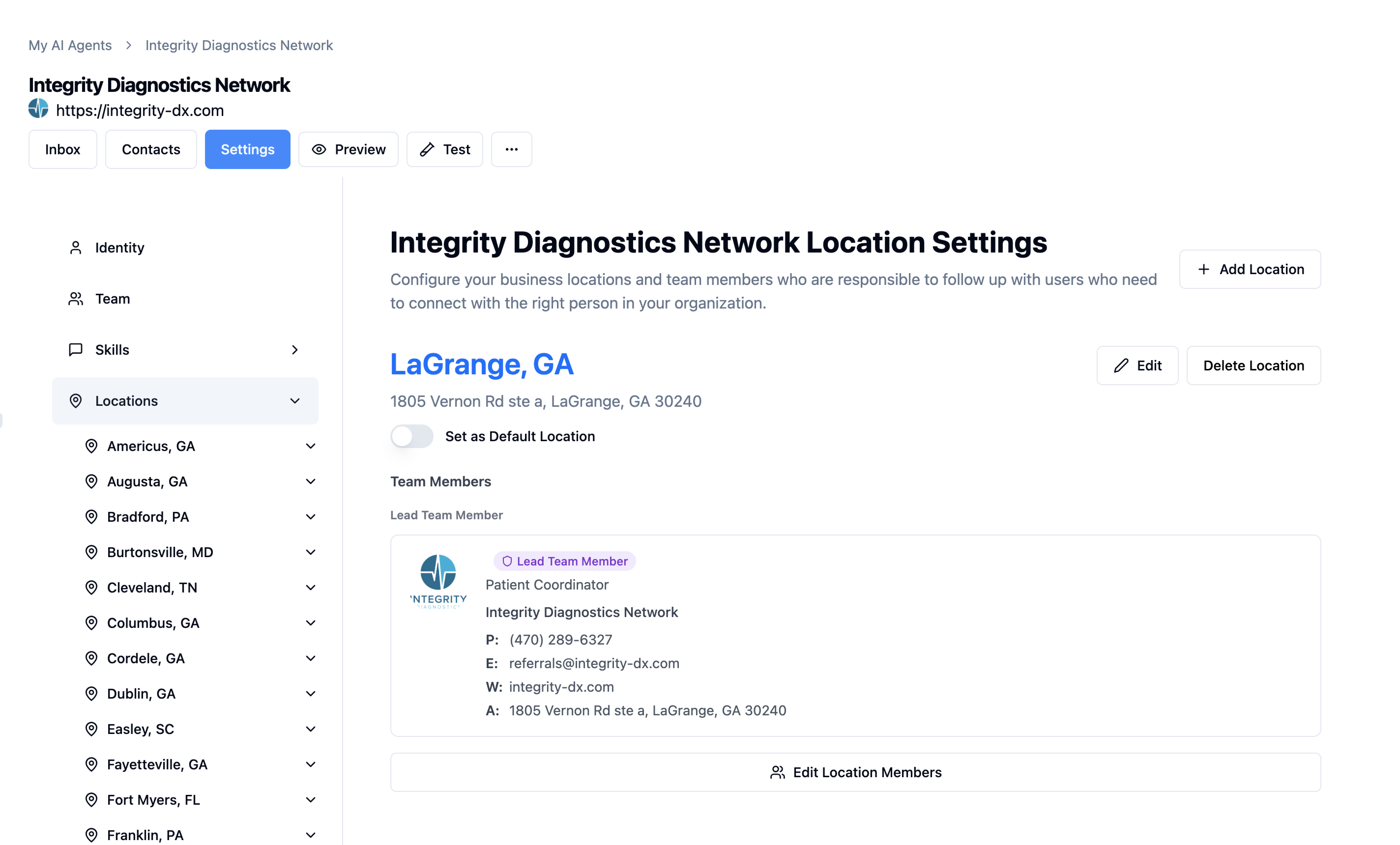Multi-Location Practice Support